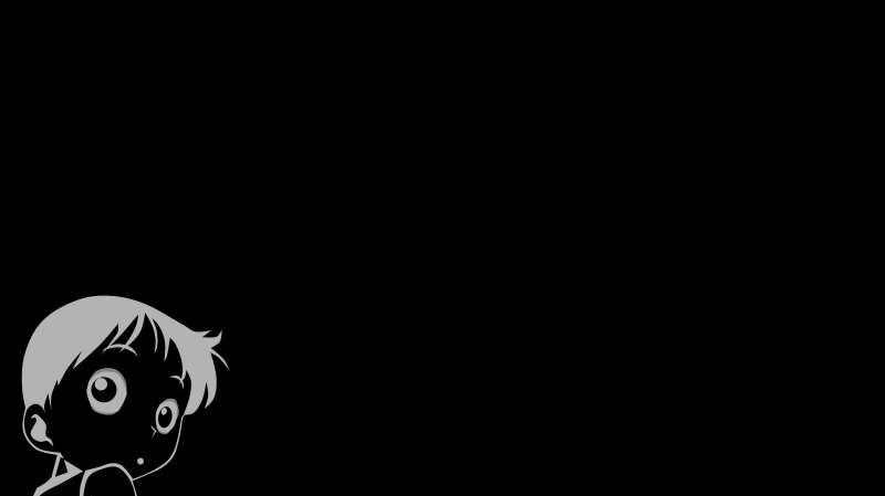 minimalism, simple background, black background, anime boys, anime, 4K