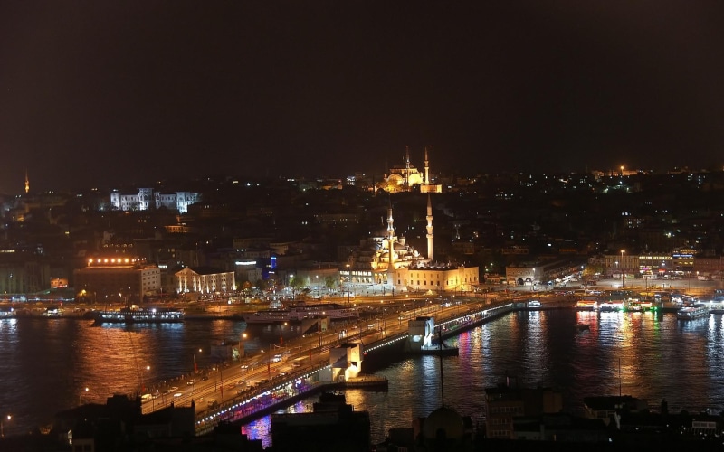 1080P, bridge, galata, time, district, animals, golden horn, tower, night, horn, turkey, eminonu district, across, istanbul, eminonu, escape, city, golden