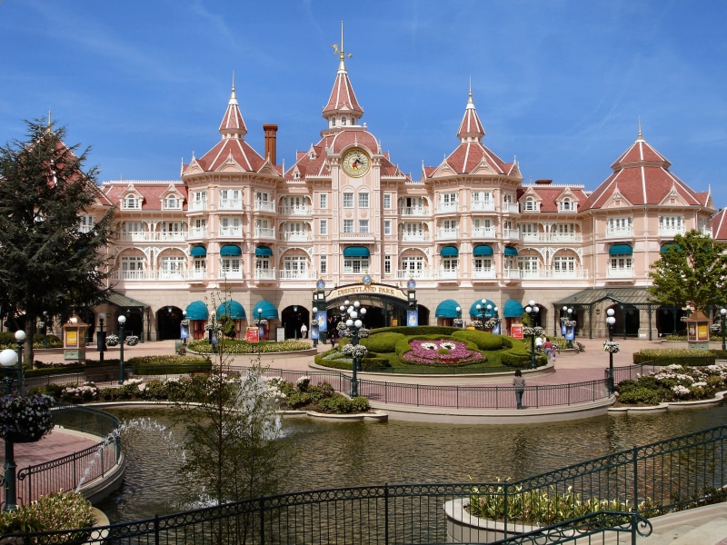arts culture and entertainment, plant, urban Scene, architecture And Buildings, cityscape, tree, disneyland, brown, travel Destinations, built Structure