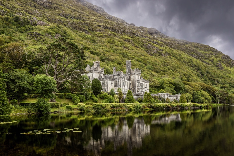 concrete, ireland, famous Place, photo, history, near, outdoors, lake, river, gray, Kylemore  Abbey, castle, building, landscape, architecture, nature