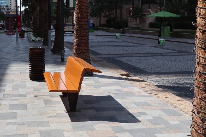 nature, the way forward, empty, 5K, building exterior, stone, built structure, paving stone, united arab emirates, dubai marina, sidewalk, incidental people