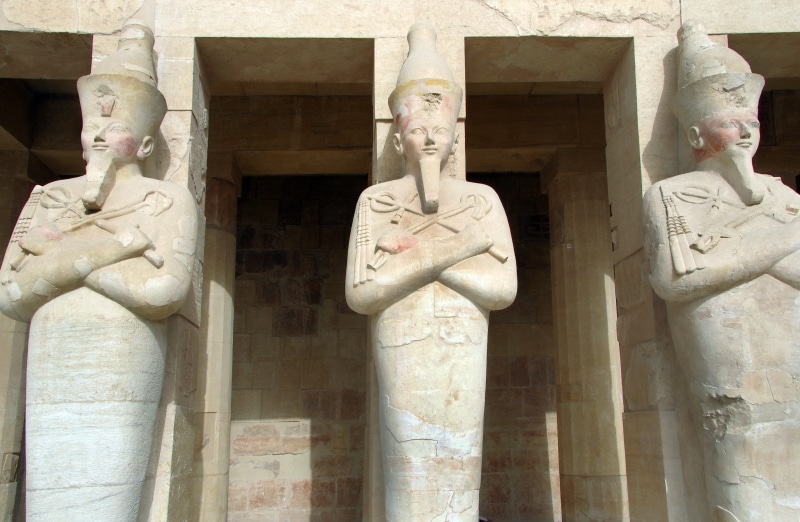 statue, architectural column, religion, history, sculpture, no people, egyptian, hatshepsut, male likeness, the past, ancient civilization, pharaoh-woman