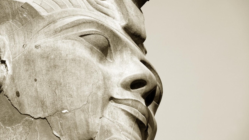 human representation, creativity, body part, black and white, no people, history, architecture, stone material, ancient history, egypt, nose, low angle view