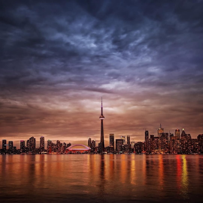 urban Scene, 480P, tower, cn, reflection, sky, dusk, modern, sunset, urban Skyline, cityscape, city, CN tower, building Exterior, architecture, Photo