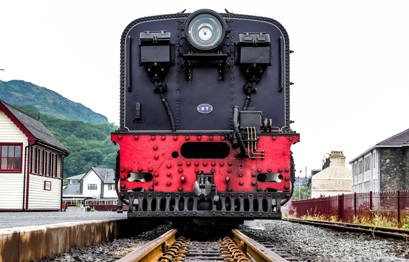locomotive, public transportation, train, vehicle, rail transportation, transportation, train - vehicle, no people, travel, steam, sky, built structure