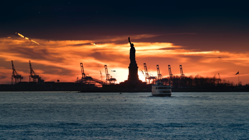 crane - construction machinery, nature, Bobby Ghoshal, mode of transportation, construction equipment, ferry, liberty, built structure, freight transportation