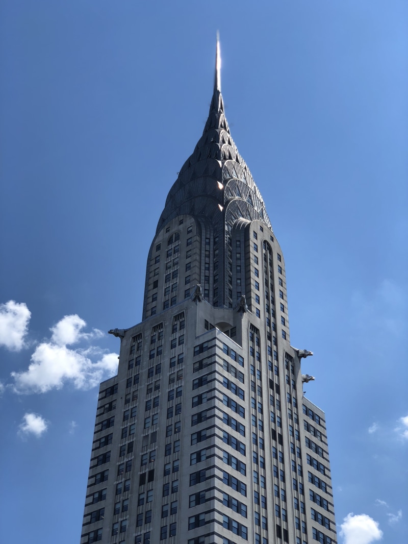 cityscape, manhattan, sk, skyline, cloud - sky, usa, skyscraper, building exterior, chrysler, 4K, nature, office building exterior, built structure, blue