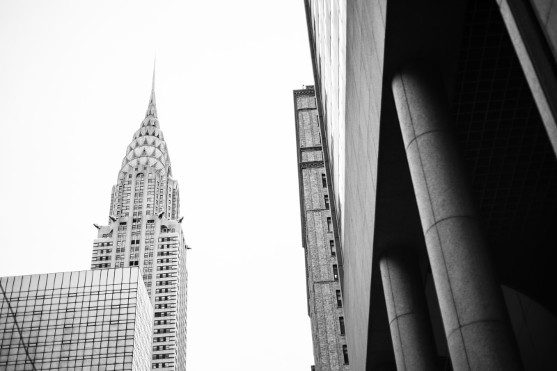 chrysler building, looking up, office building exterior, office, new, tall - high, built structure, new york, architecture, financial district, travel destinations
