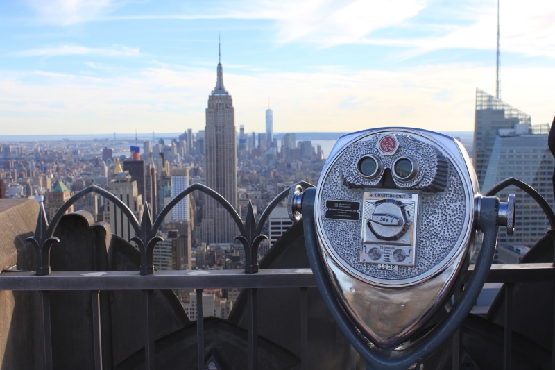 new york state of mind, new york city, building, modern, skyscraper, look out, top of the rock, sky, architecture, tall - high, no people, tower, outdoors