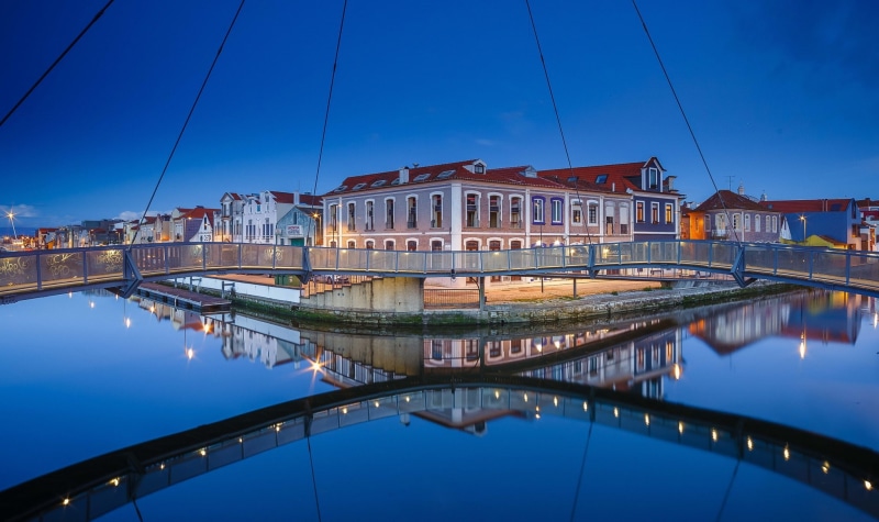 Portugal, blue hour, Aveiro, 1080P