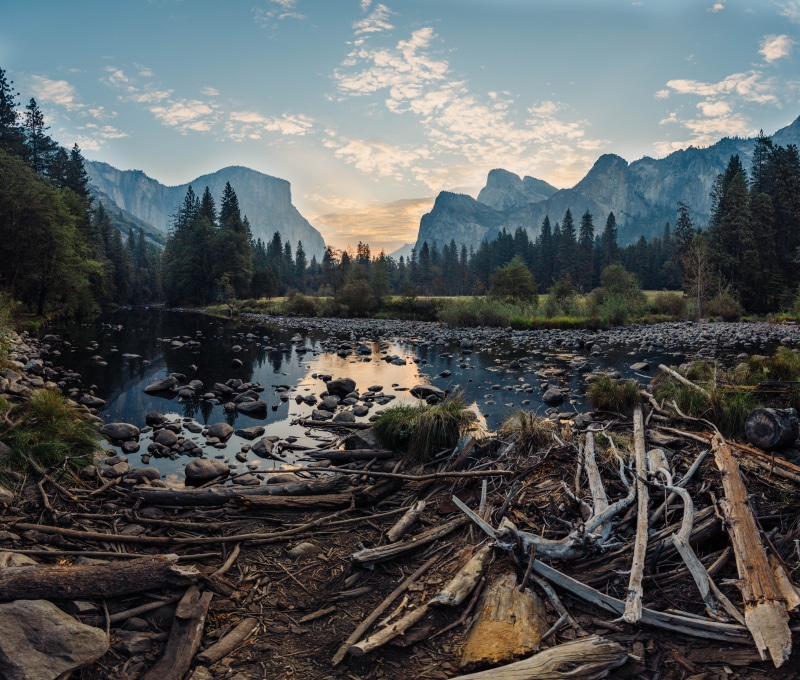 cloud - sky, beauty in nature, southern california, yosemite valley, lake, plant, pano, sunset, lakes, mountain, camping, reflections, 8K, wanderlust
