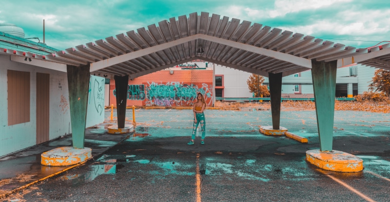 transportation, richmond, city, culture, landscape, sky, industry, hues, day, orange, outdoors, built structure, cloud - sky, no people, old, teal, urban