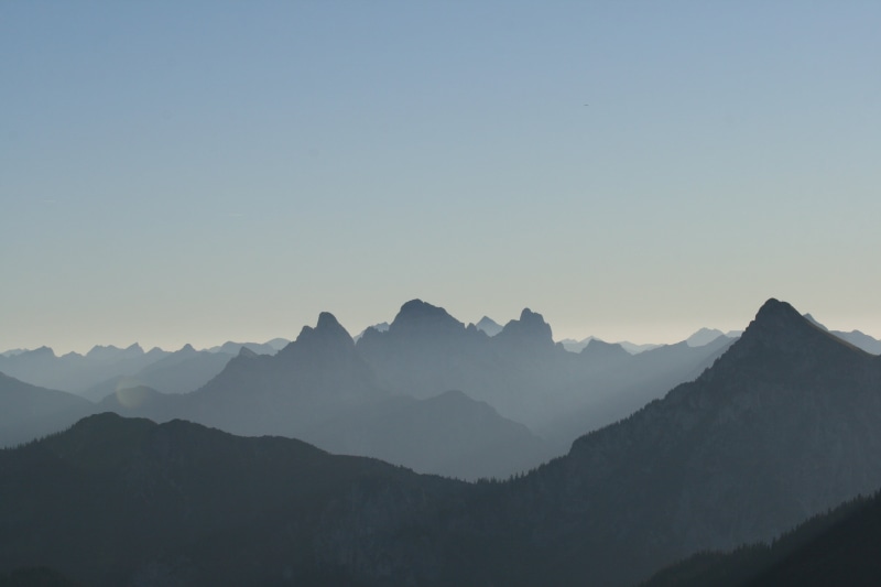 mountain, nature, silhouette, outdoors, mountain range, idyllic, fog, majestic, scenics, 4K, alpine, tranquility, scenics - nature, non-urban scene, pano