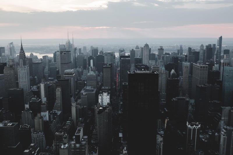 modern, New York City, office building exterior, downtown district, crowded, outdoors, residential district, chrysler, building, settlement, spire, architecture