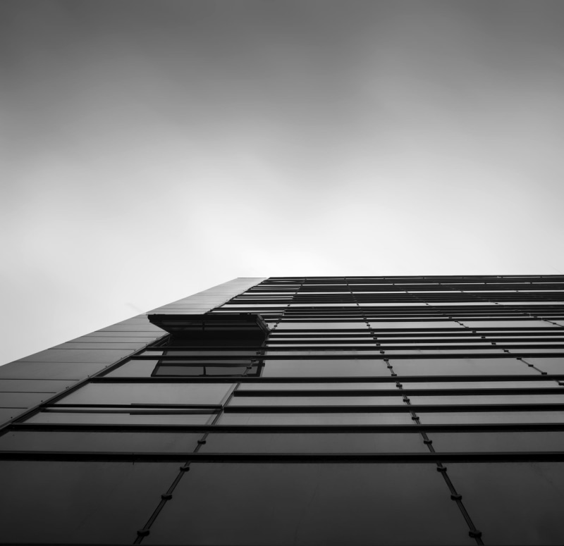 low angle view, sky, day, building exterior, lille, no people, directly below, copy space, financial district, office building exterior, 1080P, city, built structure