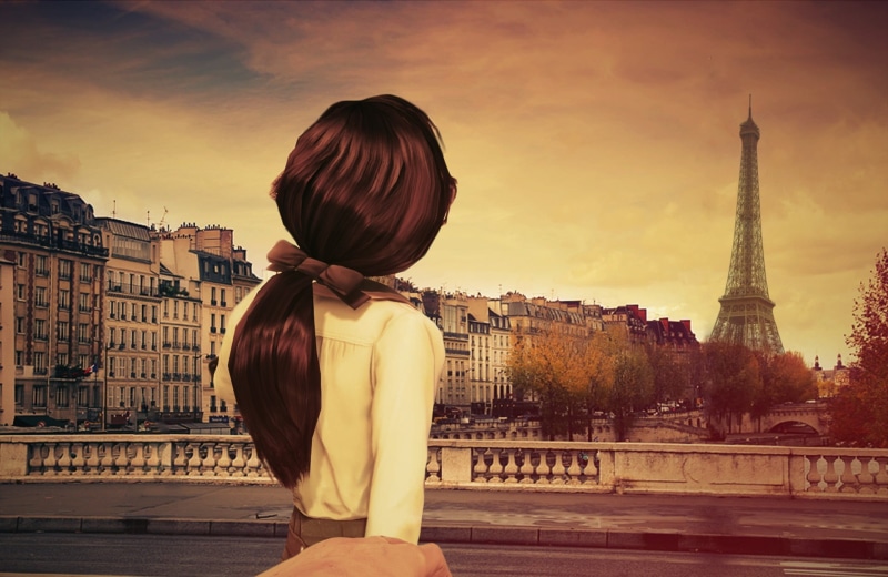 1080P, city, fashion, young women, waist up, Paris, females, tourism, real people, woman, famous Place, facing, capital Cities, girl, architecture, summer
