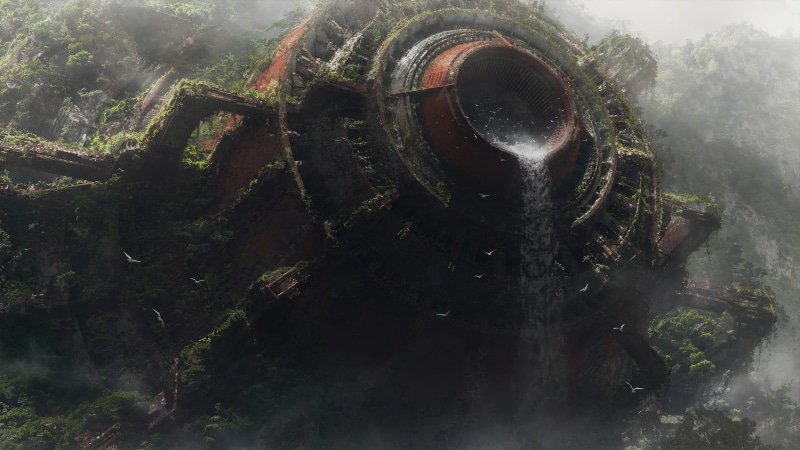 4K, moss, grass, thruster, waterfall, Quentin Mabille