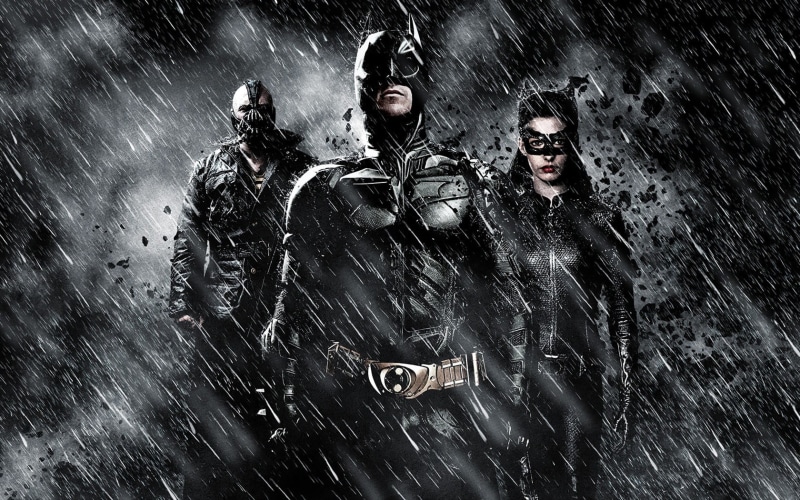 men, leisure activity, motion, water, people, snowing, portrait, Batman, wet, front view, adult, females, The Dark Knight Rises, rain, nature, cold temperature