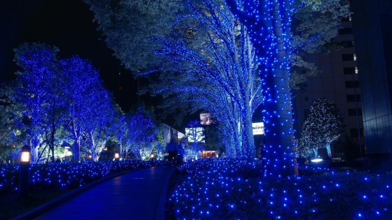 azules, 2K, ciudad, navidad, luces