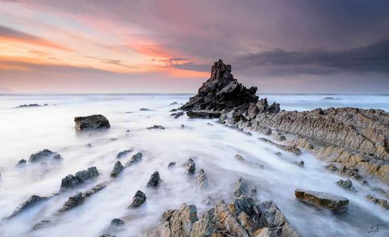 gray, dark sky, seascape, water, spain, shoreline, waves, euskadi, piedras, bizkaia, dark, sea, sun, larga, luz  long, luces, sunset, exposicion, body