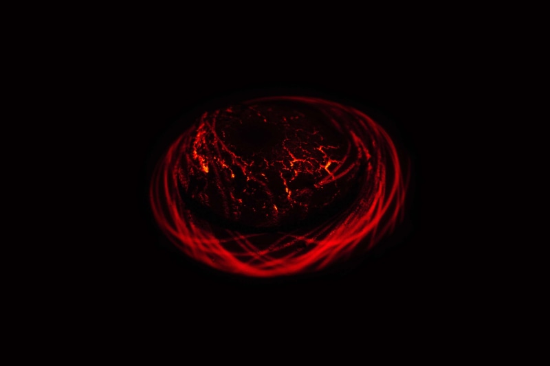 fire, astronomy, laser, black background, hot, dark, night, nature, sky, copy space, mystery, abstract, red, planet - space, space exploration, outdoors