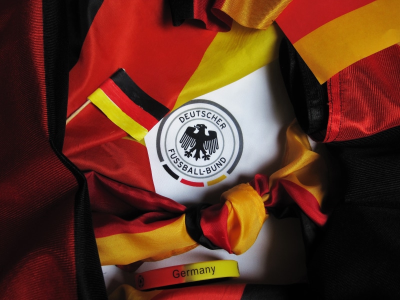 germany-fähnchen, still life, communication, football jersey, world championship, european championship, t-shirt, world cup, germany-colors, clothing, indoors
