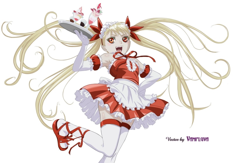 dance in the vampire bund, white background, one person, emotion, women, decoration, 1080P, mammal, bird, art and craft, vertebrate, animal wildlife, representation
