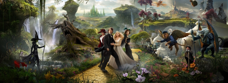 art and craft, water, people, mila kunis, illustration, human representation, outdoors, young women, Adventure, oscar diggs, event, fantastic, beast, Glinda