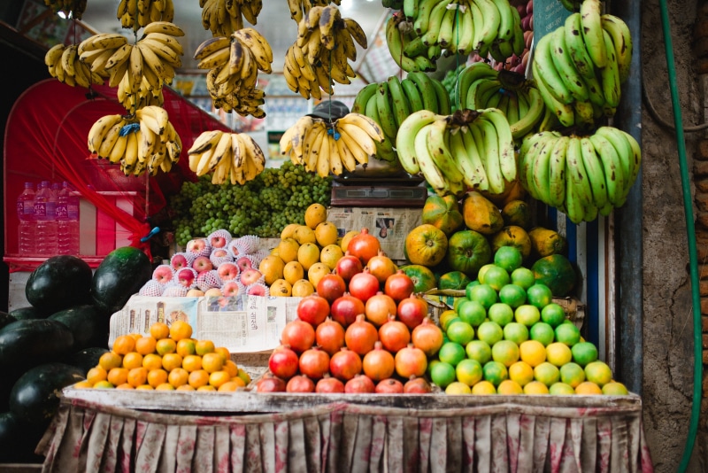 arrangement, freshness, market, street vendor, plant, sale, healthy eating, retail, shop, no people, market stall, citrus fruit, food, large group of objects