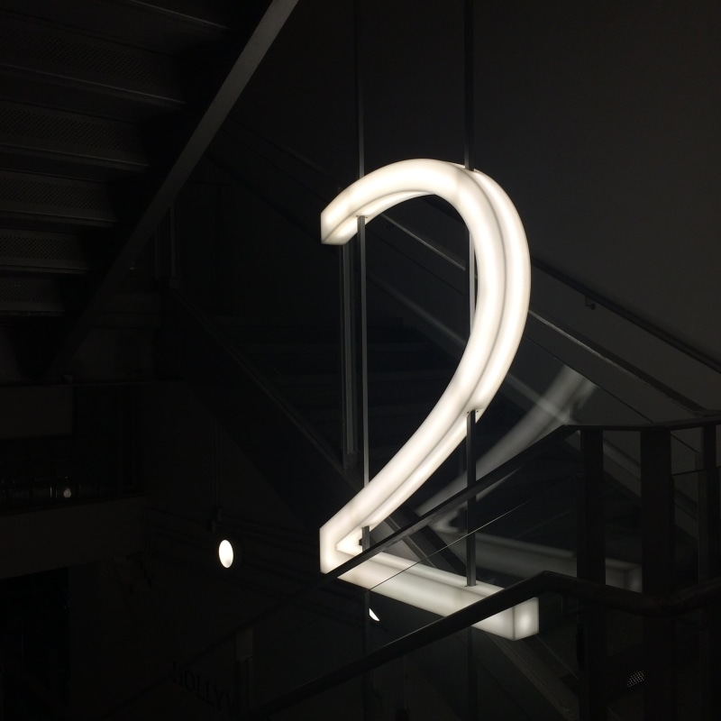 built structure, illuminated, numbers, cod, staircase, steps and staircases, spiral, modern, architecture, lighting, low angle view, signboard, metal, neon