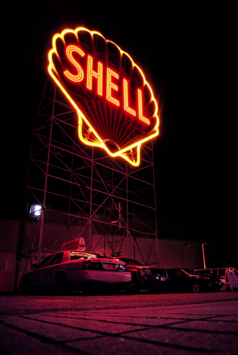 night, transportation, motor vehicle, outdoors, mode of transportation, nature, signboard, communication, 4K, architecture, low angle view, car, illuminated