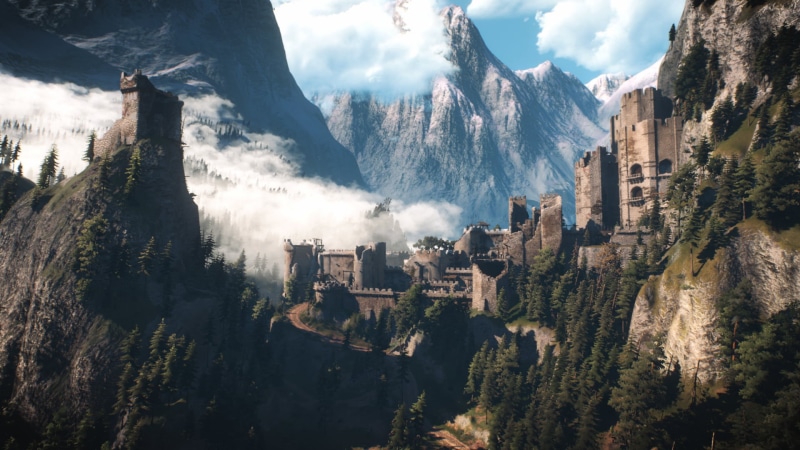 sky (dom), nature, Kaer Morhen, grass, The Witcher, Nvidia Ansel, The Witcher 3: Wild Hunt, art installation, Nvidia GTX, Kingdom, sword, video game art