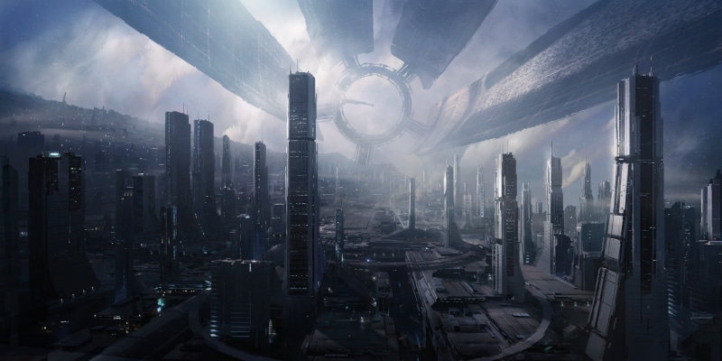 Mass Effect, Citadel, cityscape, Citadel (Mass Effect), science fiction, video games, futuristic city, 1080P