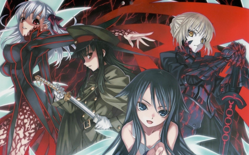sakura, 1080P, saya, fate, matou, crossovers, type moon, dark, girls, series, saber, uta, nitroplus, alter, fate stay, night, blondes, anime