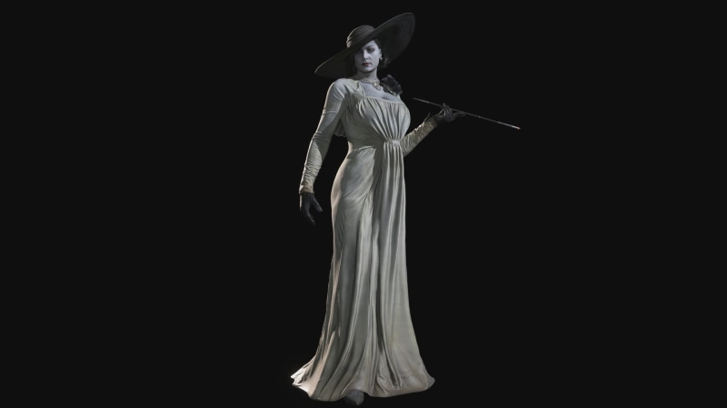 Alcina Dimitrescu, Resident Evil 8: Village, black background, 1080P