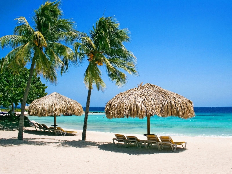 Rest, 720P, Pavilion, Beach, chairs, palm, trees, lounge, white