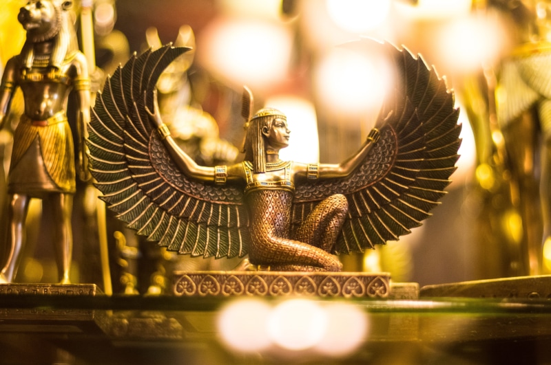 deity, architecture, goddess, photography, art and craft, representation, book store, human representation, gold statue, focus on foreground, ornate, craft
