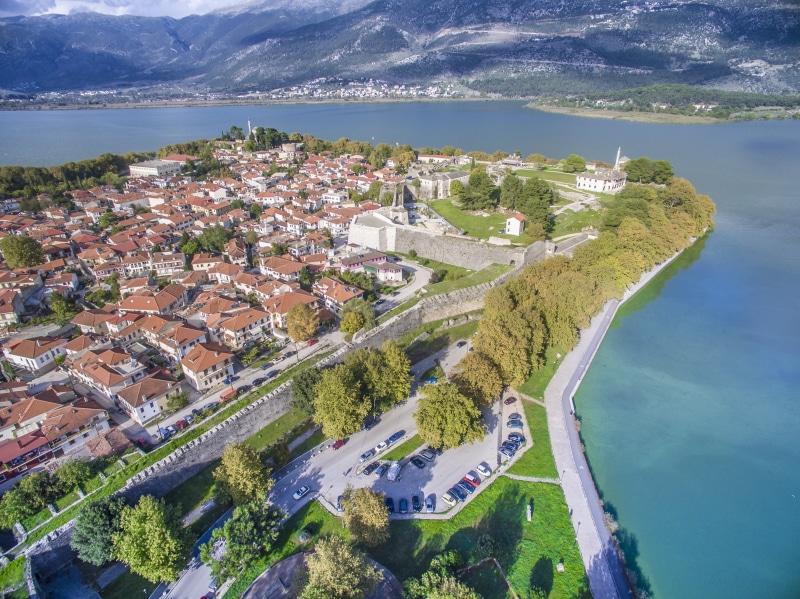 day, cityscape, plant, high angle view, water, aerial View, built structure, sea, town, kale, tree, greece, nature, ioannina, no people, lake, building exterior