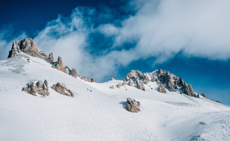 alp, snow, climbing, ice, travel, cold temperature, mountain range, land, ski track, nature, eye of the needle, trek, winter, scenics - nature, rock, adventure