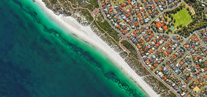 aerial view, coastal city, travel destinations, tourism, map, scenics - nature, beach, day, aerial photo, no people, photograph, drone view, coastal village
