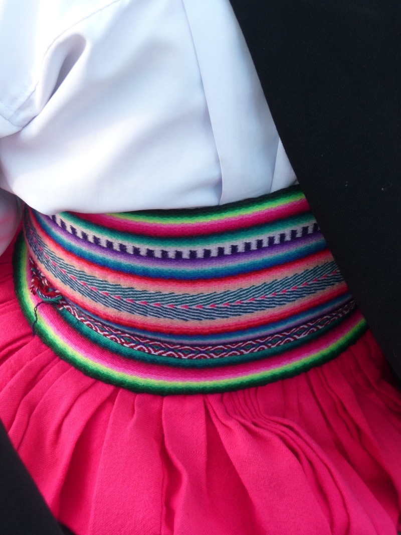 adult, handmade, fashion, standing, peru, indoors, peruvian, real people, colorful, south america, leisure activity, native, wool, women, colourful, midsection