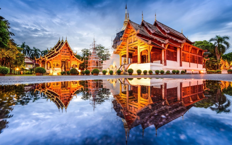 spirituality, th, century, decorated, travel destinations, thailand, place of worship, carved, snakes, cloud - sky, chadi, building, belief, nature, architecture