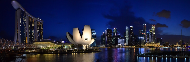skyscraper, time, photography, illuminated, city life, cityscape, office building exterior, harbor, night, landscape, skyline, building exterior, financial district