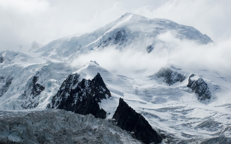 glacier, tranquility, cold temperature, no people, cloud - sky, extreme weather, outdoors, day, sky, landscape, winter, mountain peak, beauty in nature
