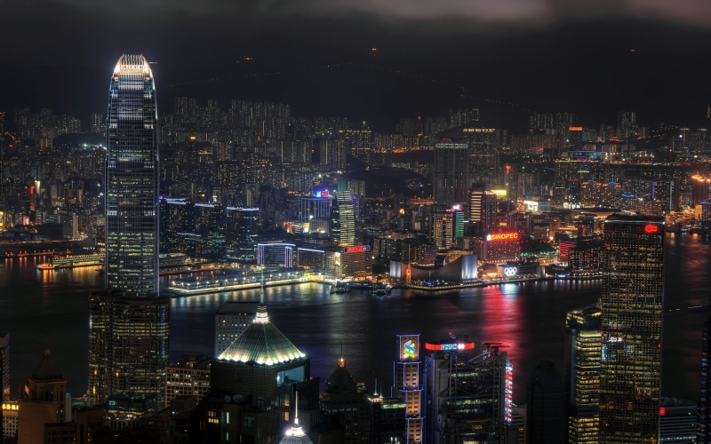 photography, knight, dark, 2K, china, highdynamicrange, hongkong, lights, skyline, city, black, skyscrapers, architecture, longexposure, cityscape