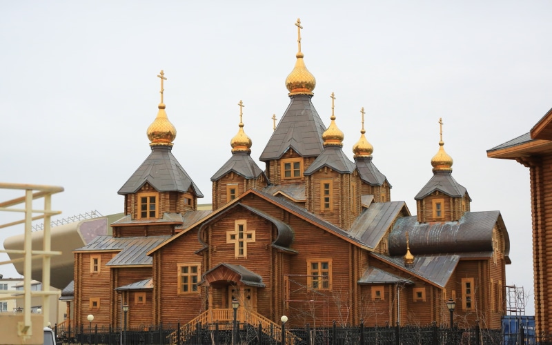 anadyr, russia, wooden, holy, 2K, trinity, cathedral, chukotka, far, east