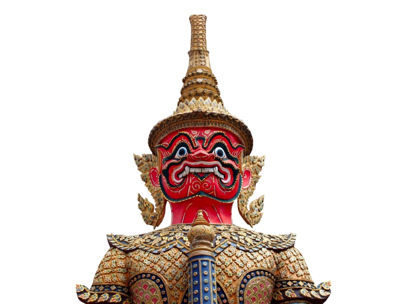 no people, terrible, belief, spirituality, demonic, thai, keo, building, demon, royalty, demon - fictional character, colorful, oriental, king, Background