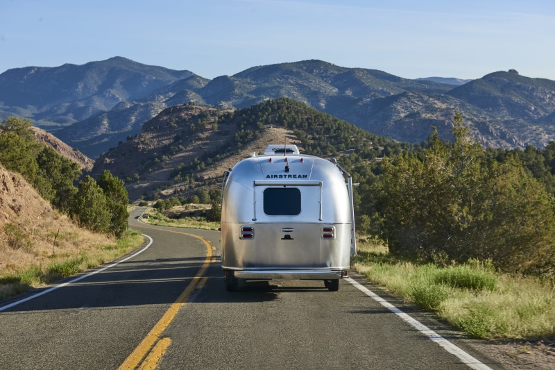 5K, transportation, outdoors, roadtrip, no People, brown, running, mountain, daytime, tourism, car, aluminum, airstream travel trailer, airstream roadtrip