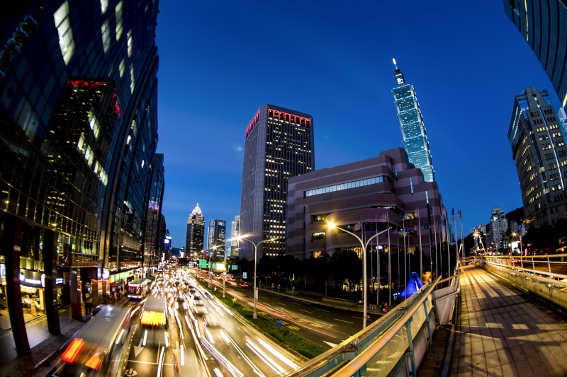 architecture, road, cityscape, tower, built structure, 4K, light trail, sky, city street, blurred motion, building, outdoors, city, transportation, tall - high