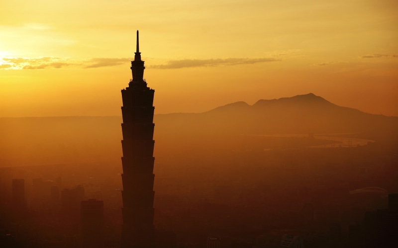 Taiwan, mist, 2K, Taipei 101, cityscape, building, city, sunset, skyscraper, photography, Taipei, architecture